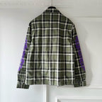 Blue Flannel Printed Sleeve Long-Sleeve - Men's