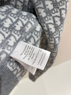 Navy Jacquard Monogram Panel Crewneck - Men's