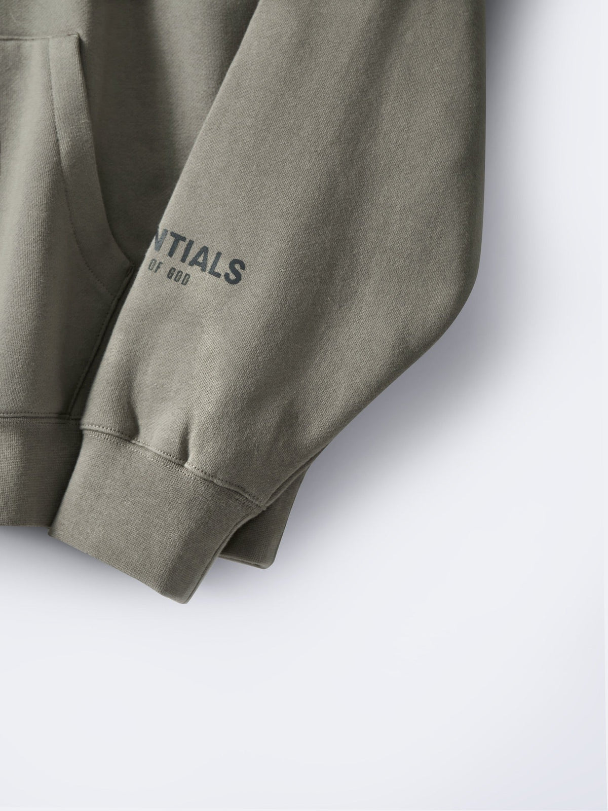 Olive Cotton Logo Pullover - Men's