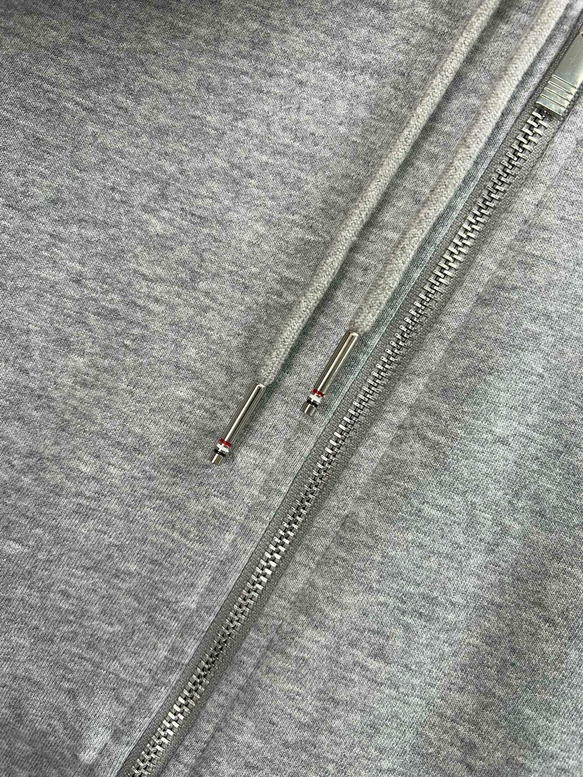 4-Bar Zip Black Hoodie - Men's