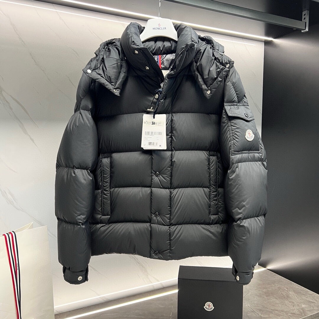 Black Puffer Jacket - Men's