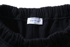 Black Cotton Fruit Motif Drawstring - Men's