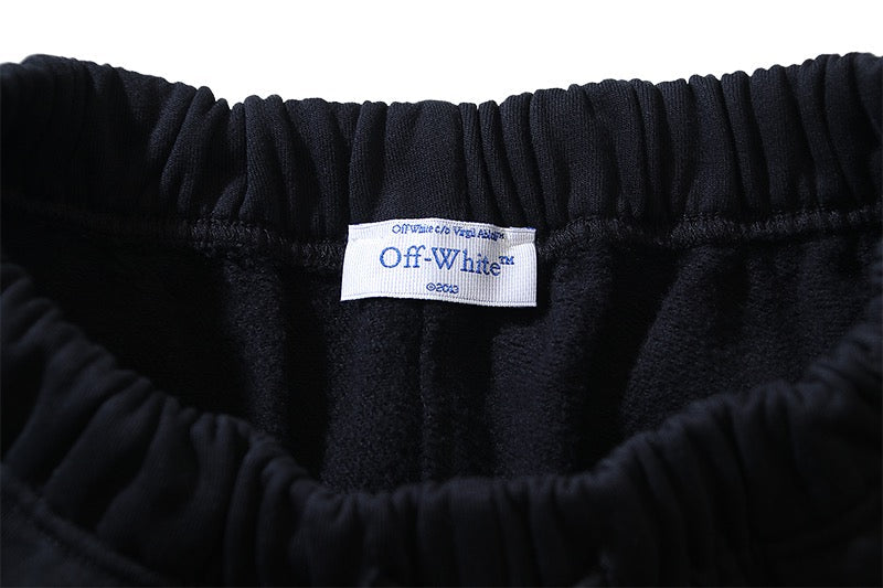 Black Cotton Fruit Motif Drawstring - Men's