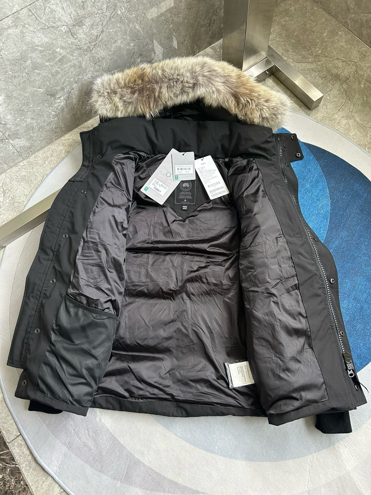 Black and White Parka - Men's