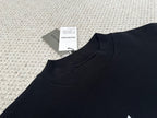 Black Cotton Logo Crewneck - Men's