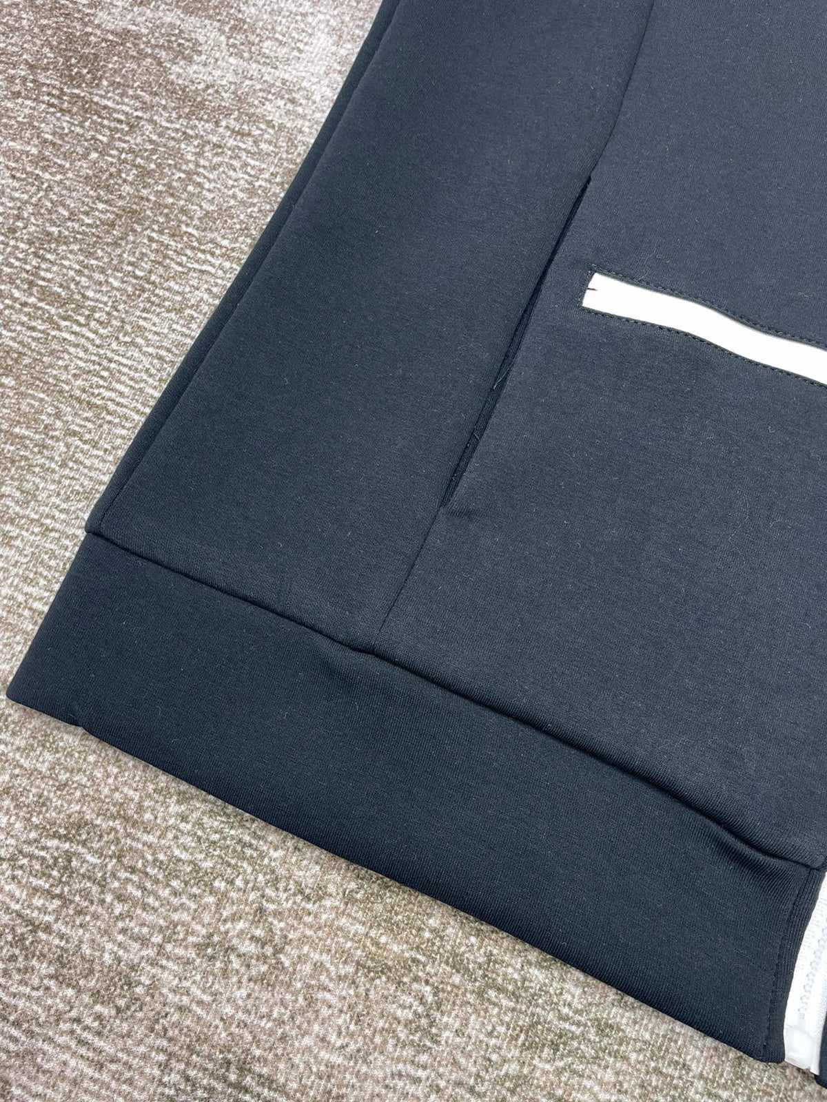 Navy Jersey Side Tape Track - Men's