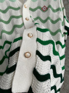 Green Wave Knit Shirt - Men's