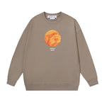 Black Cotton Planet Graphic Crewneck - Men's