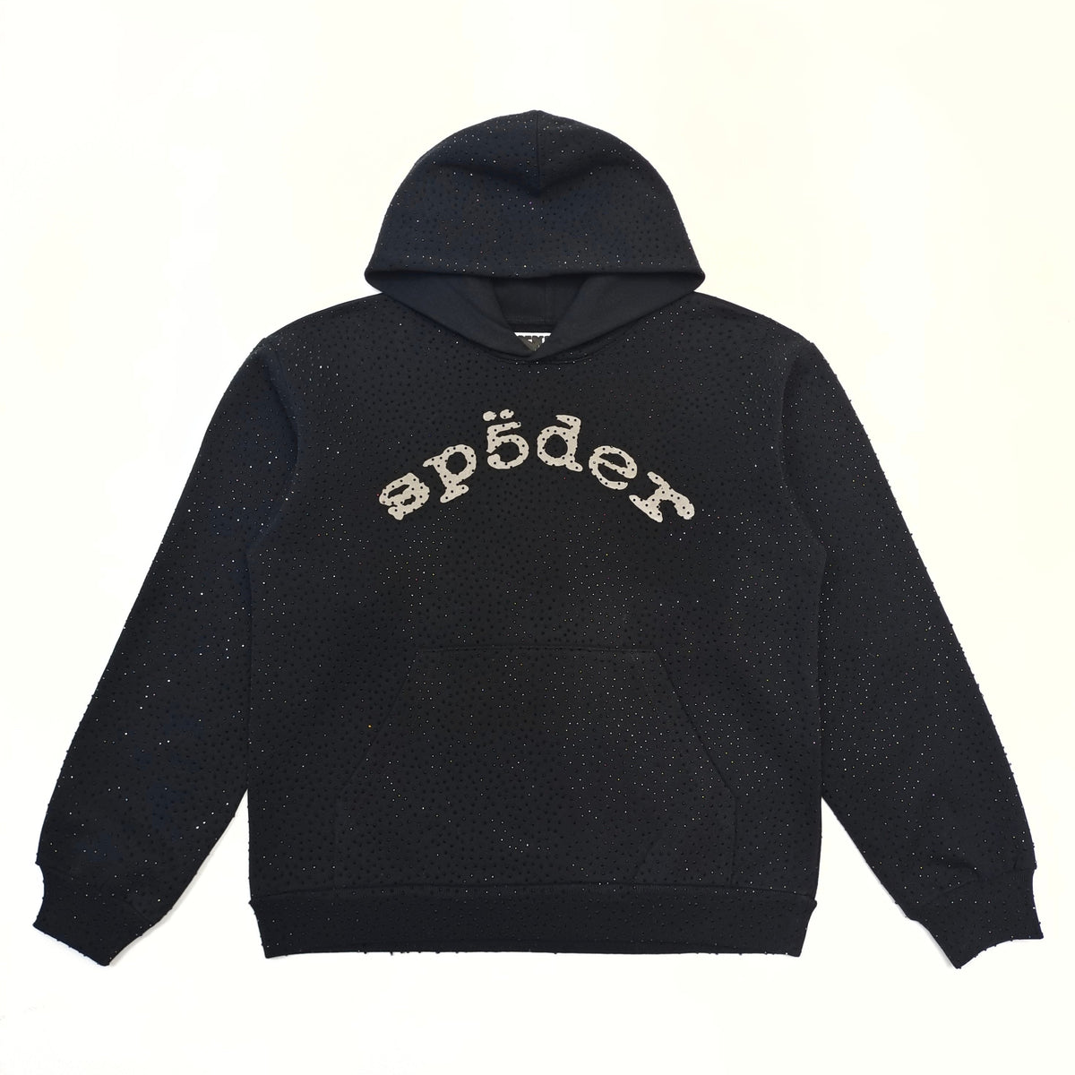 Black Cotton Embellished Pullover - Men's