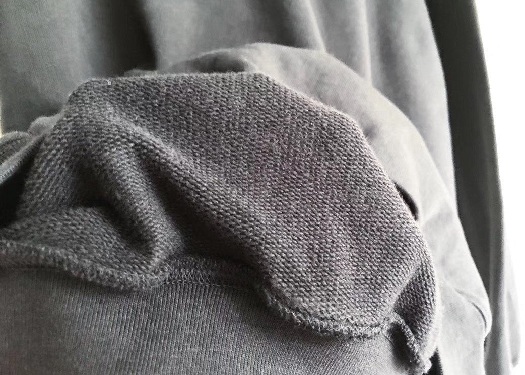 Black Cotton Bold Text Pullover - Men's