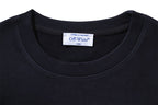 Black Cotton Small Text Crewneck - Men's