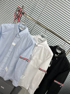 Blue Cotton Oxford Long-Sleeve - Men's
