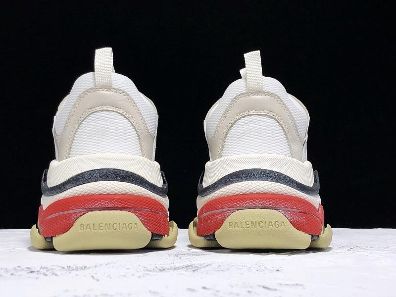 Triple S Cream Red and Navy Sneakers