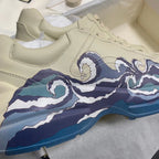 Rhyton Wave Print Sneakers