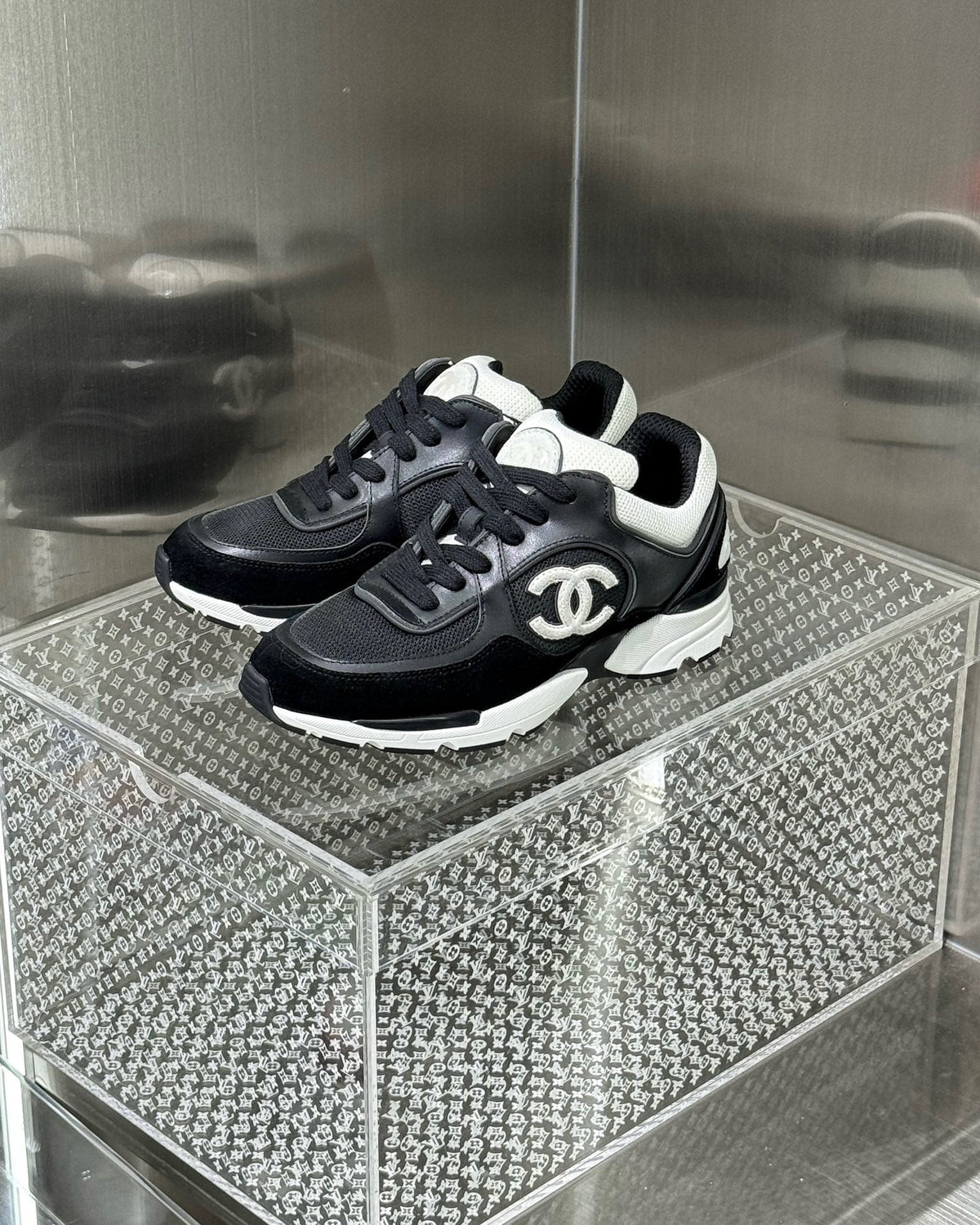 White Mesh Colourblock Chunky - Women's