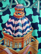 Checkerboard Print Silk Shirt - Men's