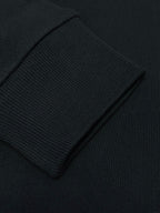 Navy Cotton Tonal Emblem Crewneck - Men's