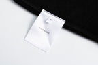 Black Cotton Text Logo Pullover - Men's