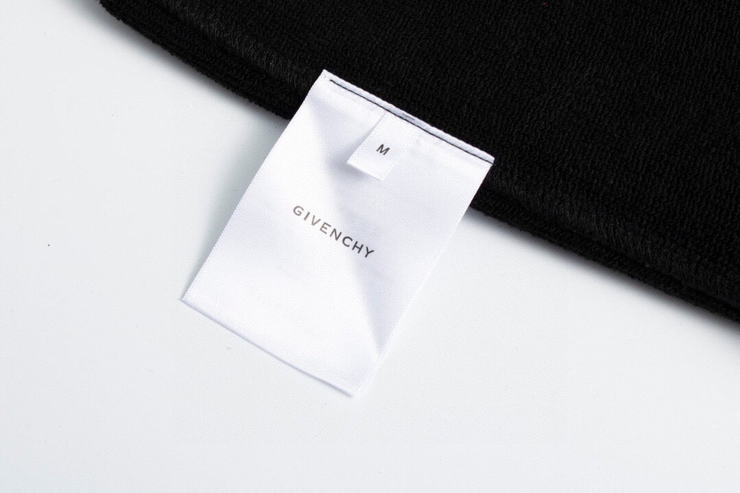 Black Cotton Text Logo Pullover - Men's