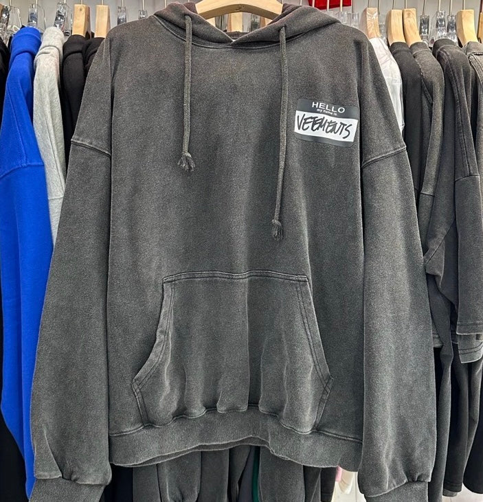 Washed Patch Logo Hoodie - Men's
