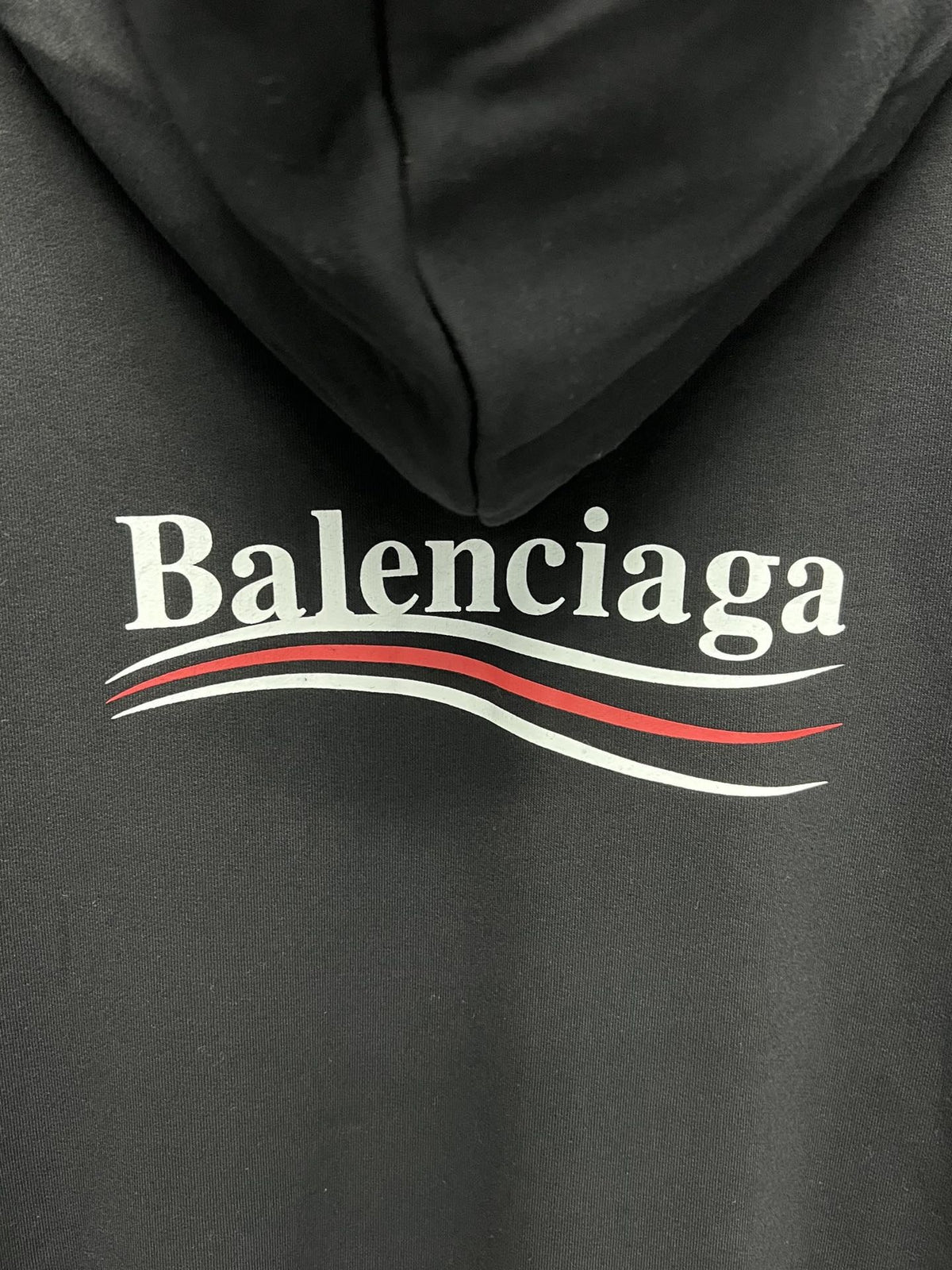 Black Cotton Chest Logo Pullover - Men's