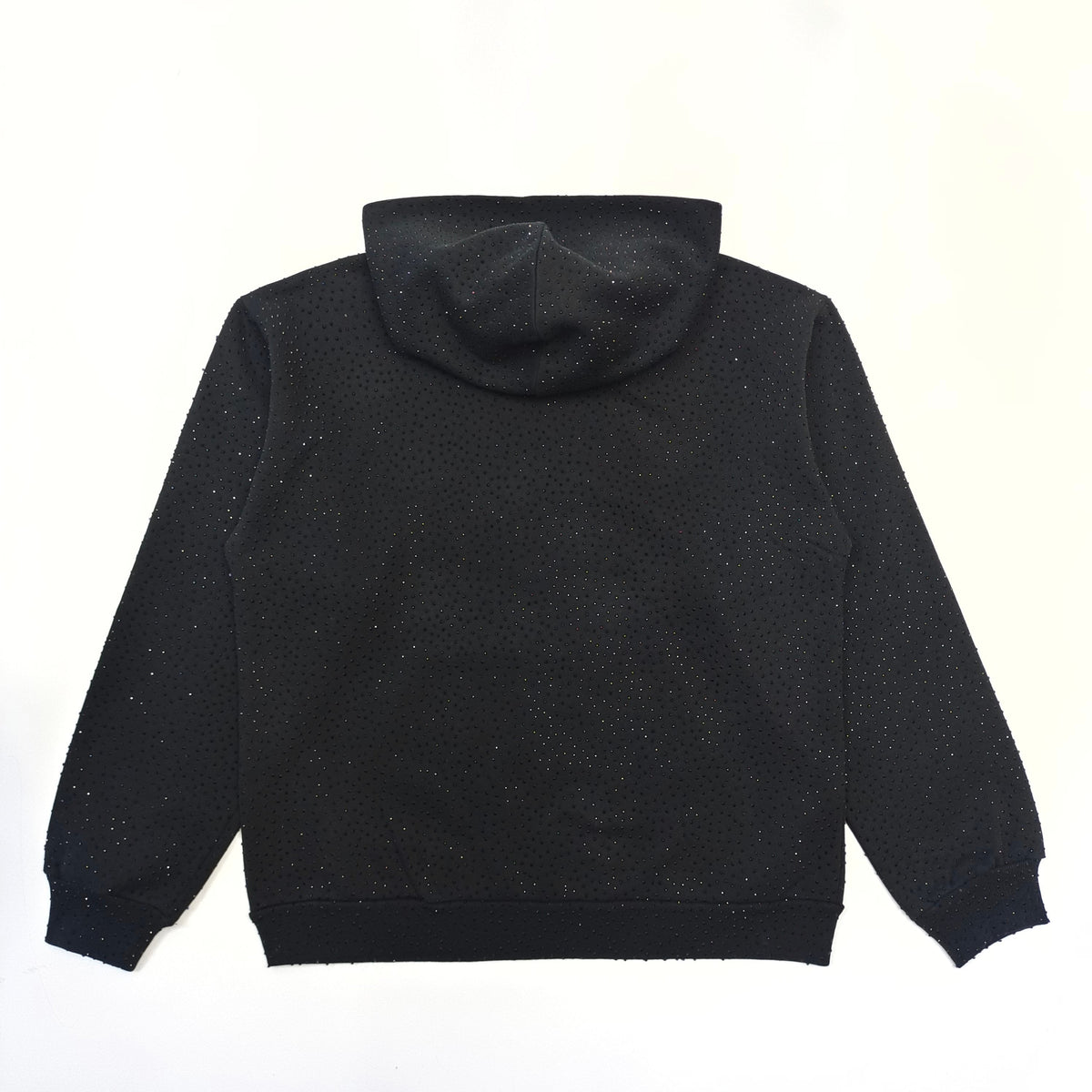 Black Cotton Embellished Pullover - Men's