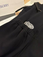 Black Cotton Logo Joggers - Men's