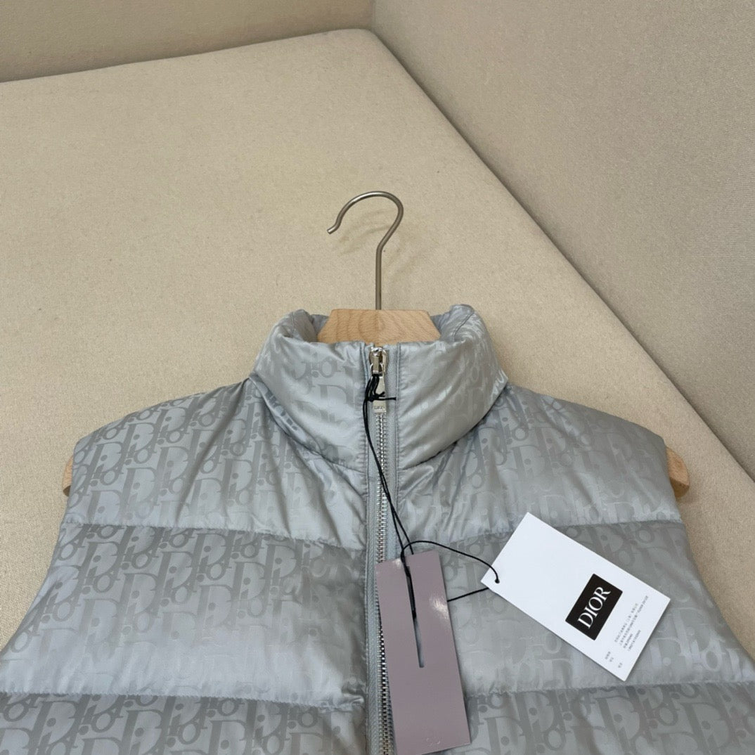 Blue Nylon Quilted Gilet - Men's