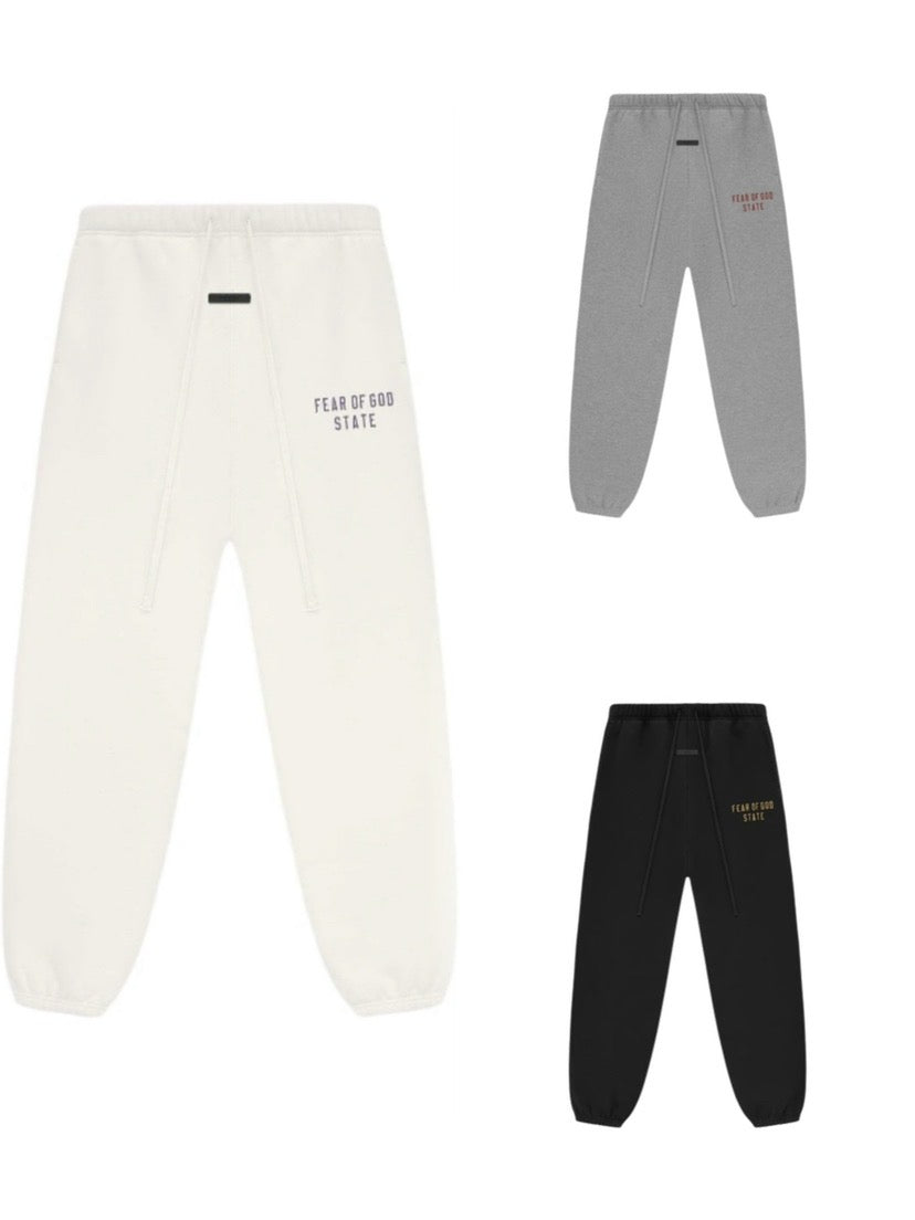 Grey Cotton Logo Joggers - Men's