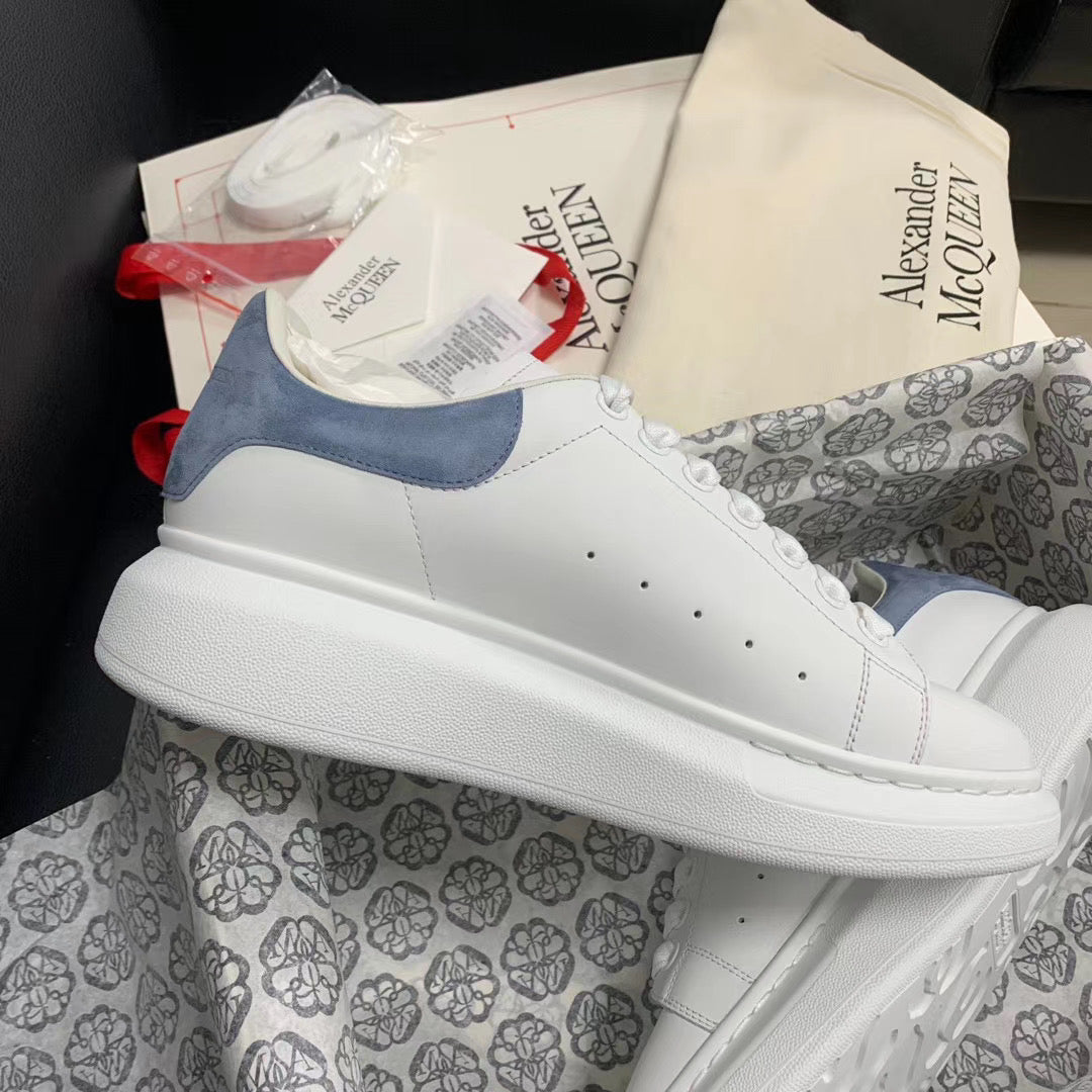 Oversized Dusty Blue Tab Sneakers