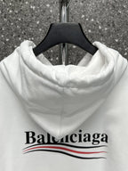 Black Cotton Chest Logo Pullover - Men's