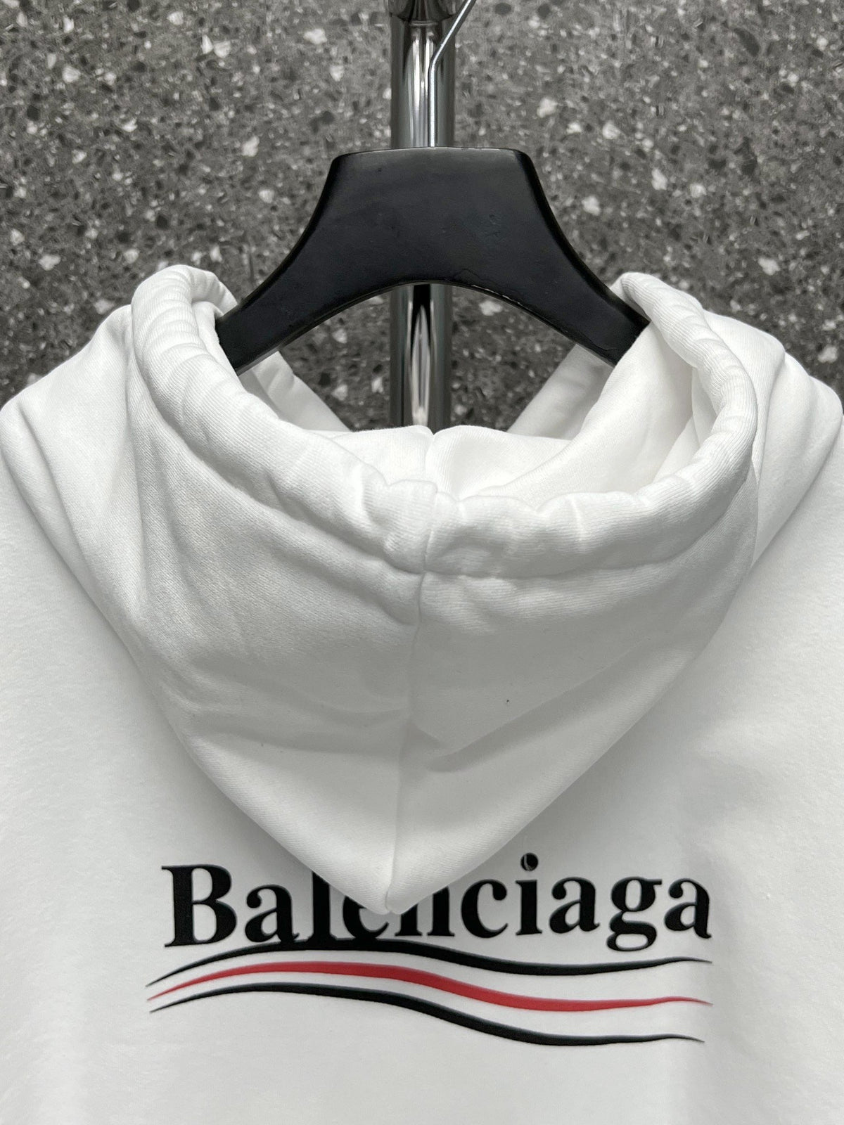 Black Cotton Chest Logo Pullover - Men's
