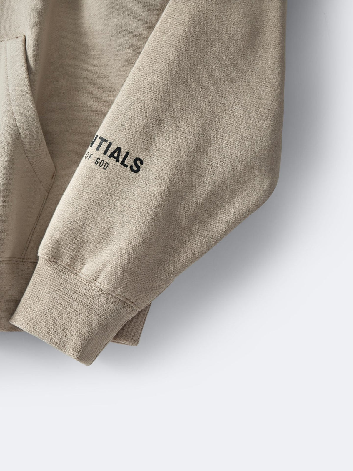 Beige Cotton Logo Pullover - Men's