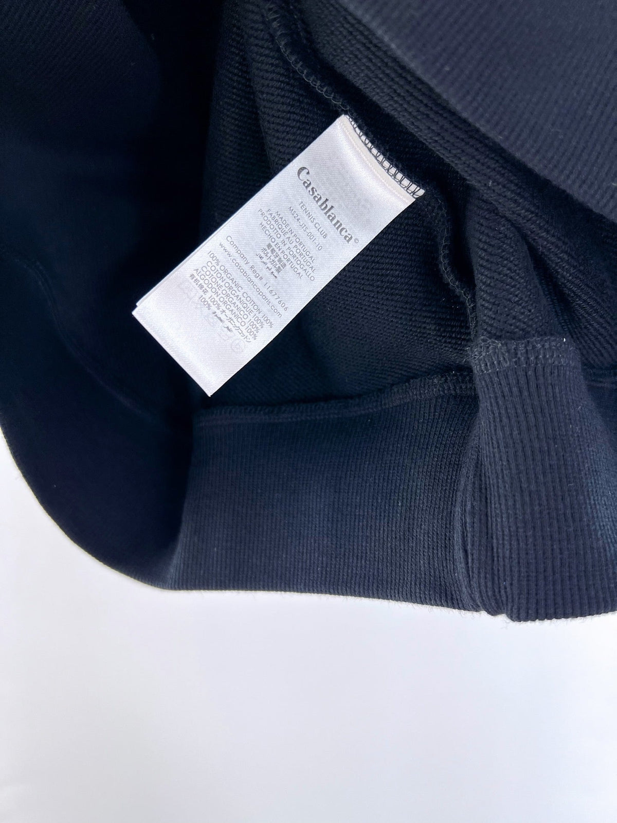Navy Cotton Graphic Pullover - Men's