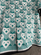 Teal Floral Print Silk Shirt - Men's