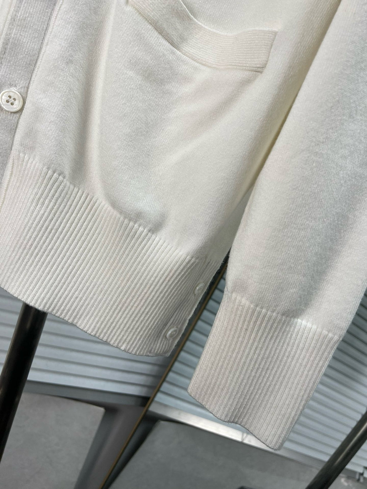 RWB Stripe Cardigan White - Men's