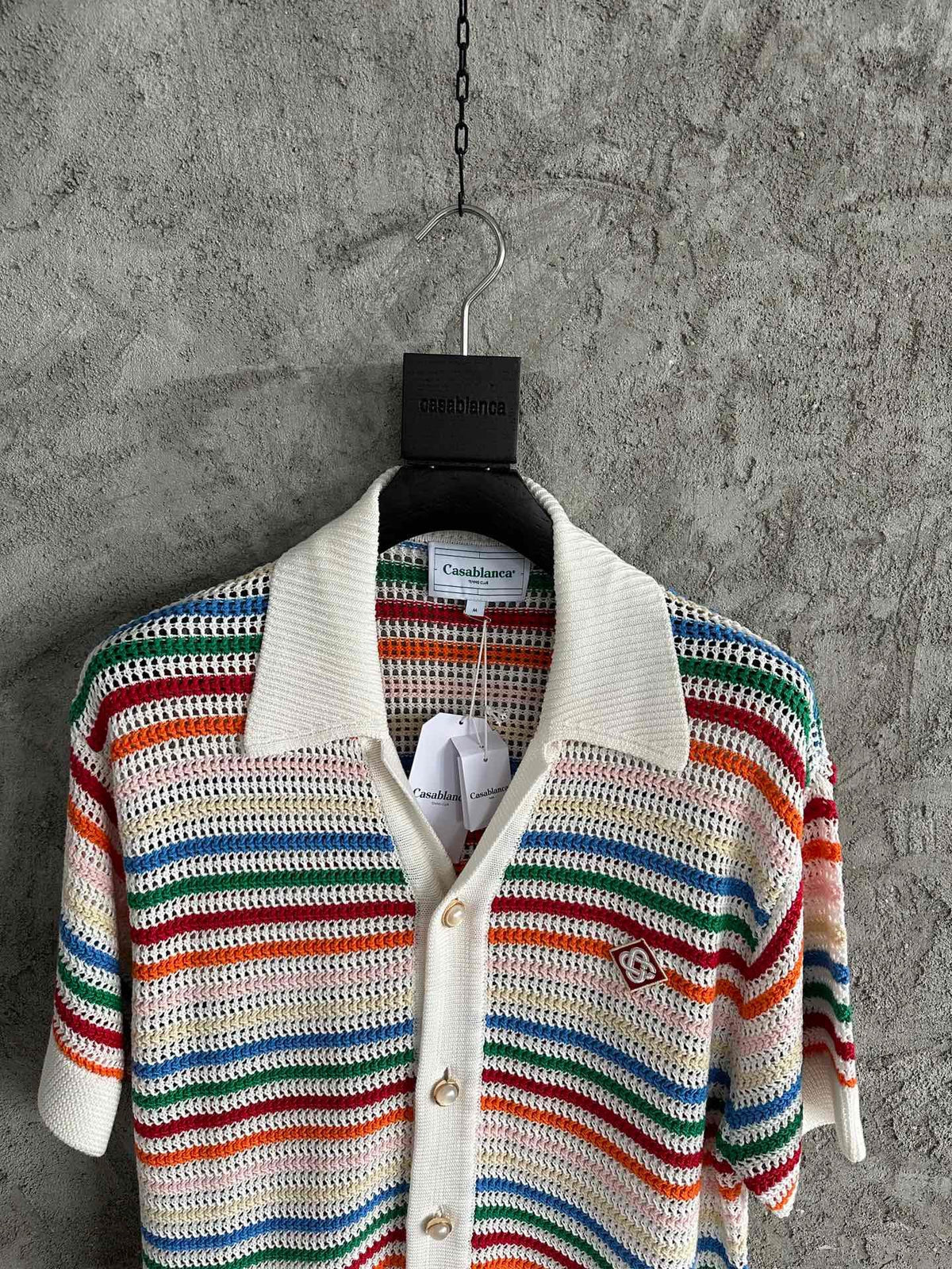 Multicolour Striped Knit Shirt - Men's
