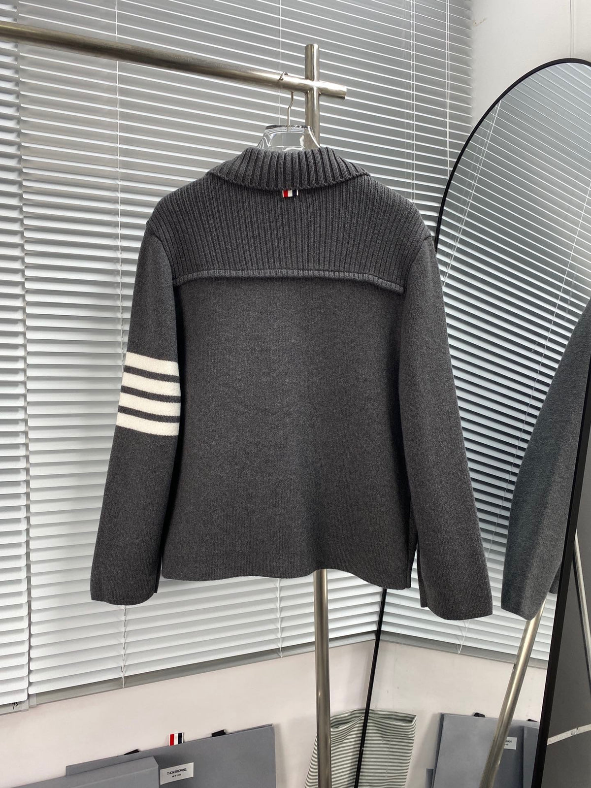 4-Bar Knit Jacket Grey - Men's