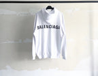 White Cotton Bold Text Pullover - Men's