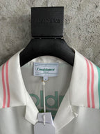 Pastel Trim Silk Shirt - Men's