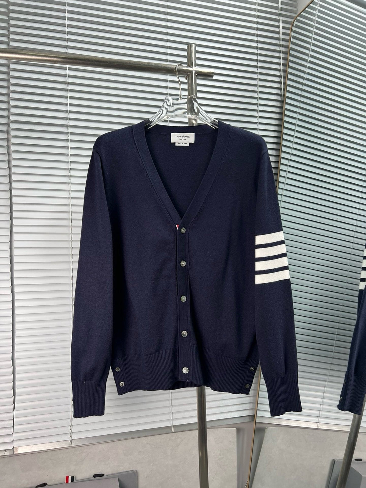 4-Bar Cardigan White - Men's