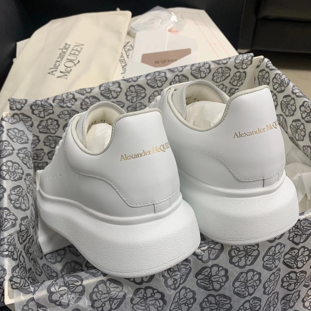 Oversized White Tab Sneakers