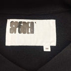 Black Cotton Print Pullover - Men's