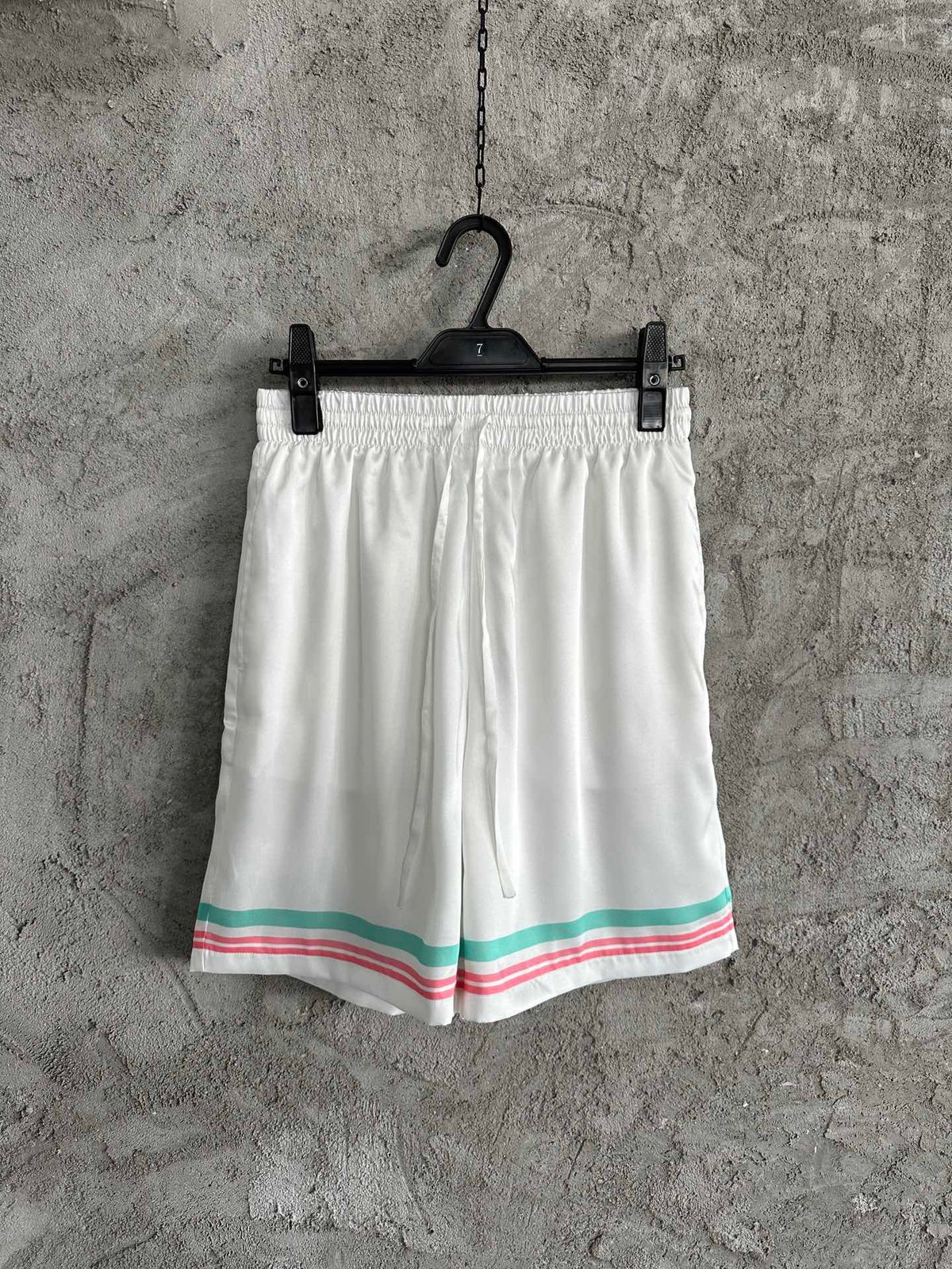 Pastel Trim Silk Shorts - Men's