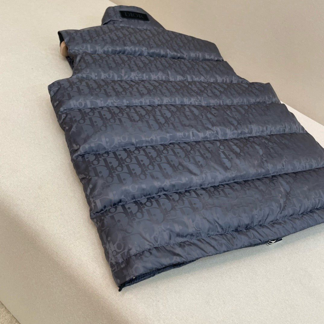 Blue Nylon Quilted Gilet - Men's