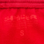Red Cotton Numeral Print Joggers - Men's