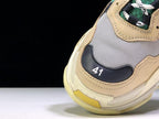 Triple S Beige and Teal Sneakers