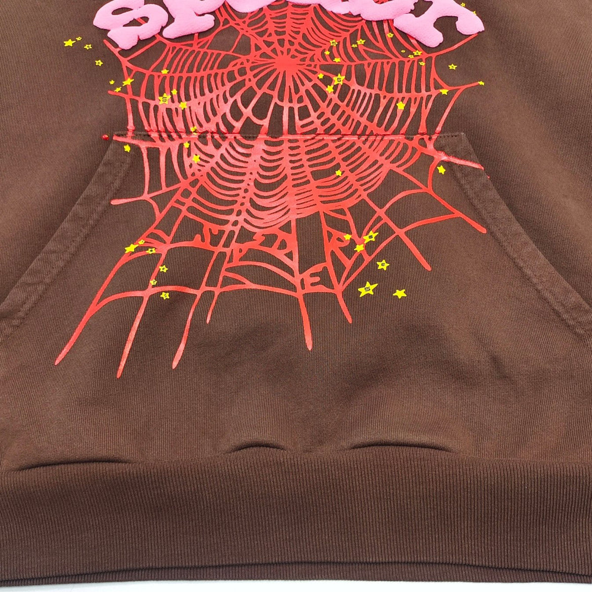 Brown Cotton Web Print Pullover - Men's
