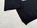 Black Cotton Logo Crewneck - Men's