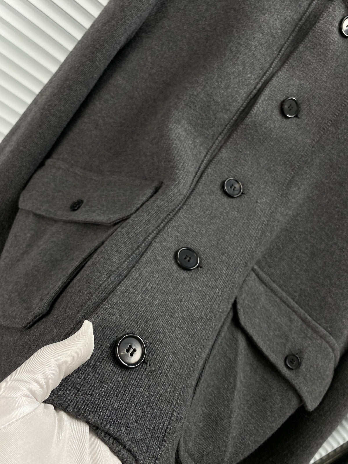 4-Bar Knit Jacket Grey - Men's
